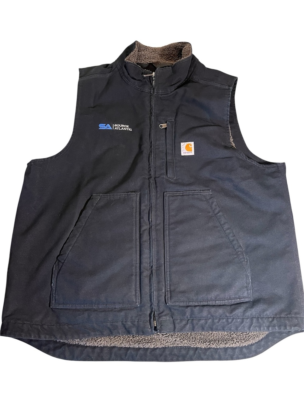 Carhartt Men's navy Work Vest - Insulated Sherpa Utility Jacket Vest
Large